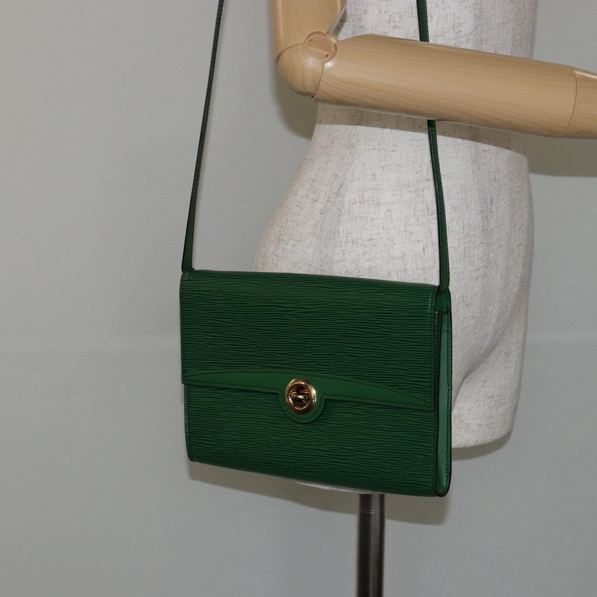 LOUIS VUITTON Epi Pochette Arche Shoulder Bag Green M52574 LV Auth 145832