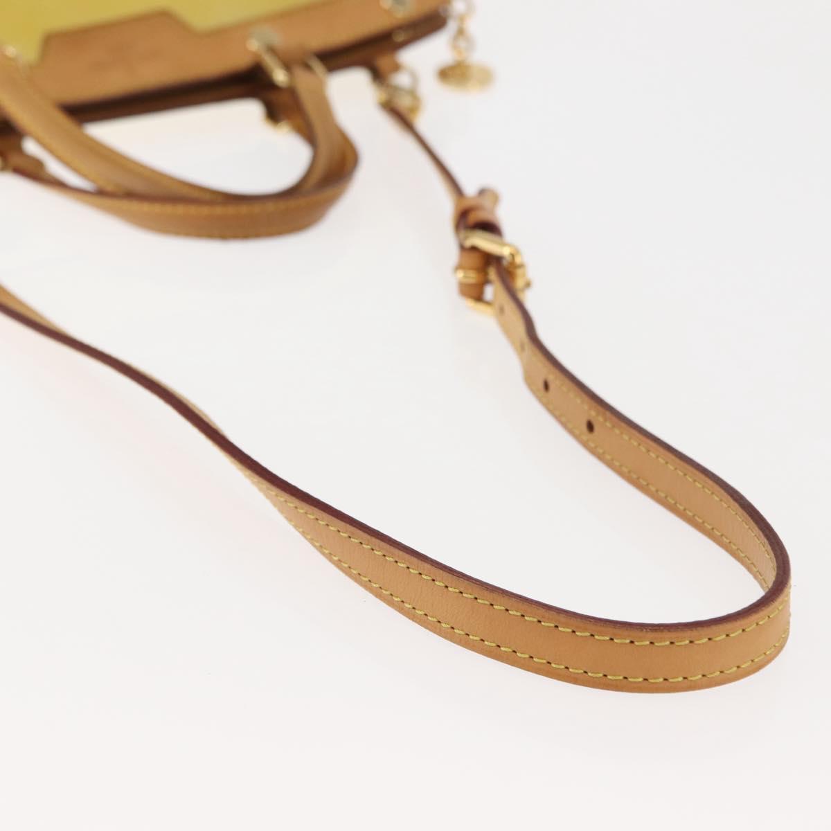 LOUIS VUITTON Monogram Vernis Blair MM Bag 2way Citrin M90108 LV Auth 145836