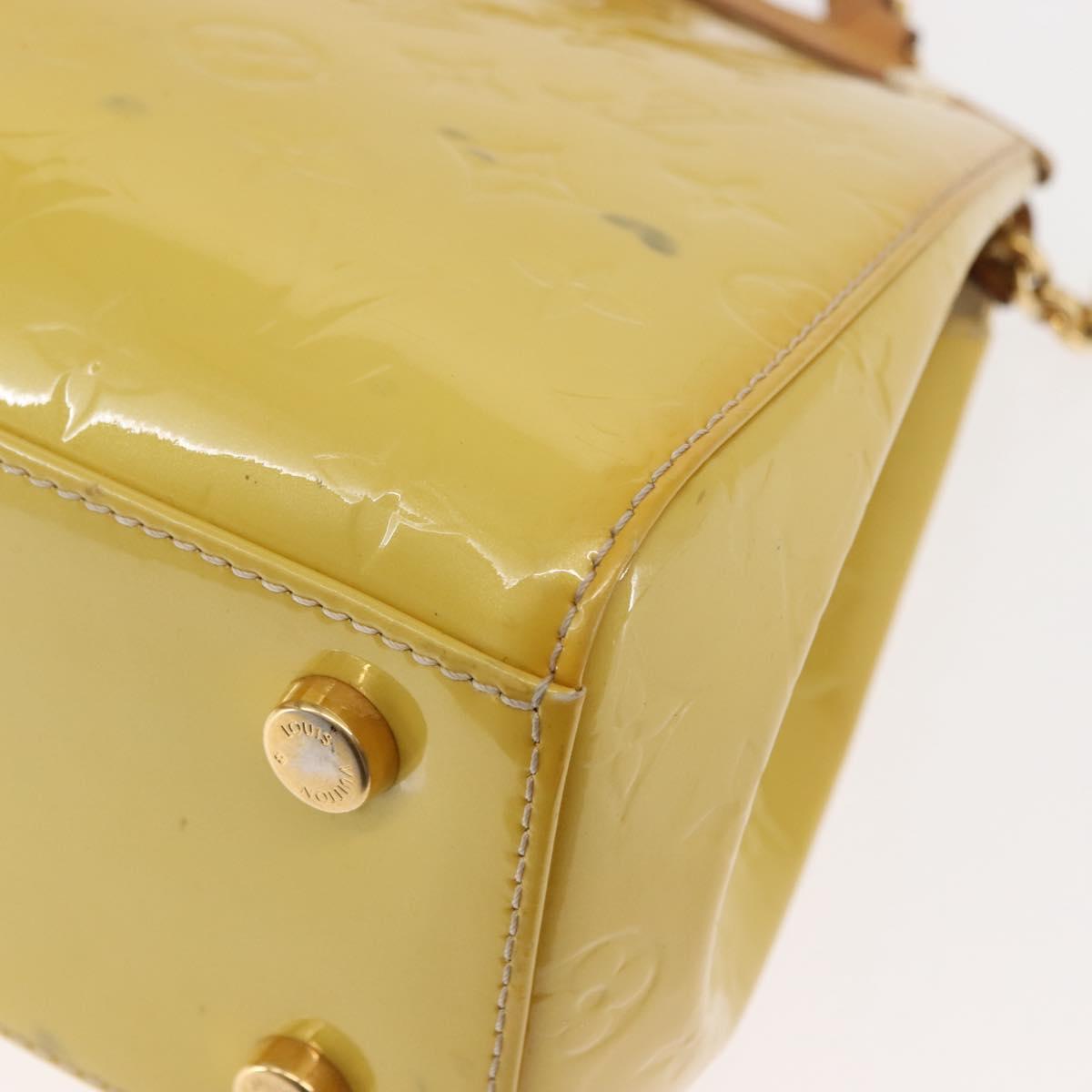 LOUIS VUITTON Monogram Vernis Blair MM Bag 2way Citrin M90108 LV Auth 145836