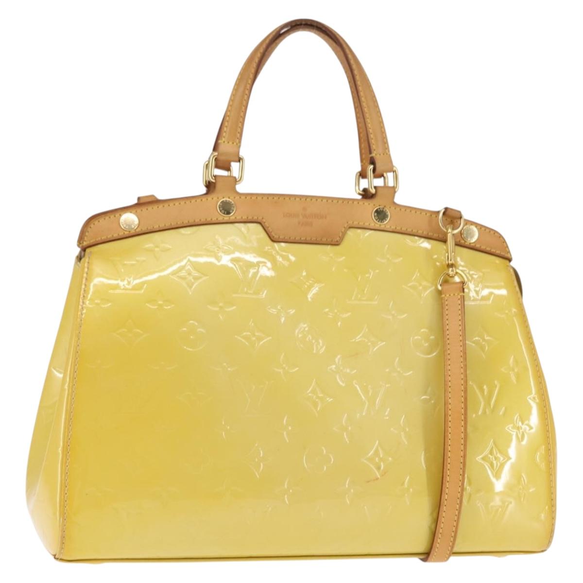 LOUIS VUITTON Monogram Vernis Blair MM Bag 2way Citrin M90108 LV Auth 145836