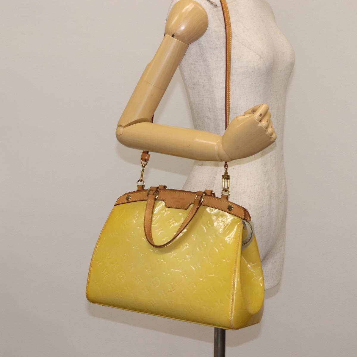 LOUIS VUITTON Monogram Vernis Blair MM Bag 2way Citrin M90108 LV Auth 145836