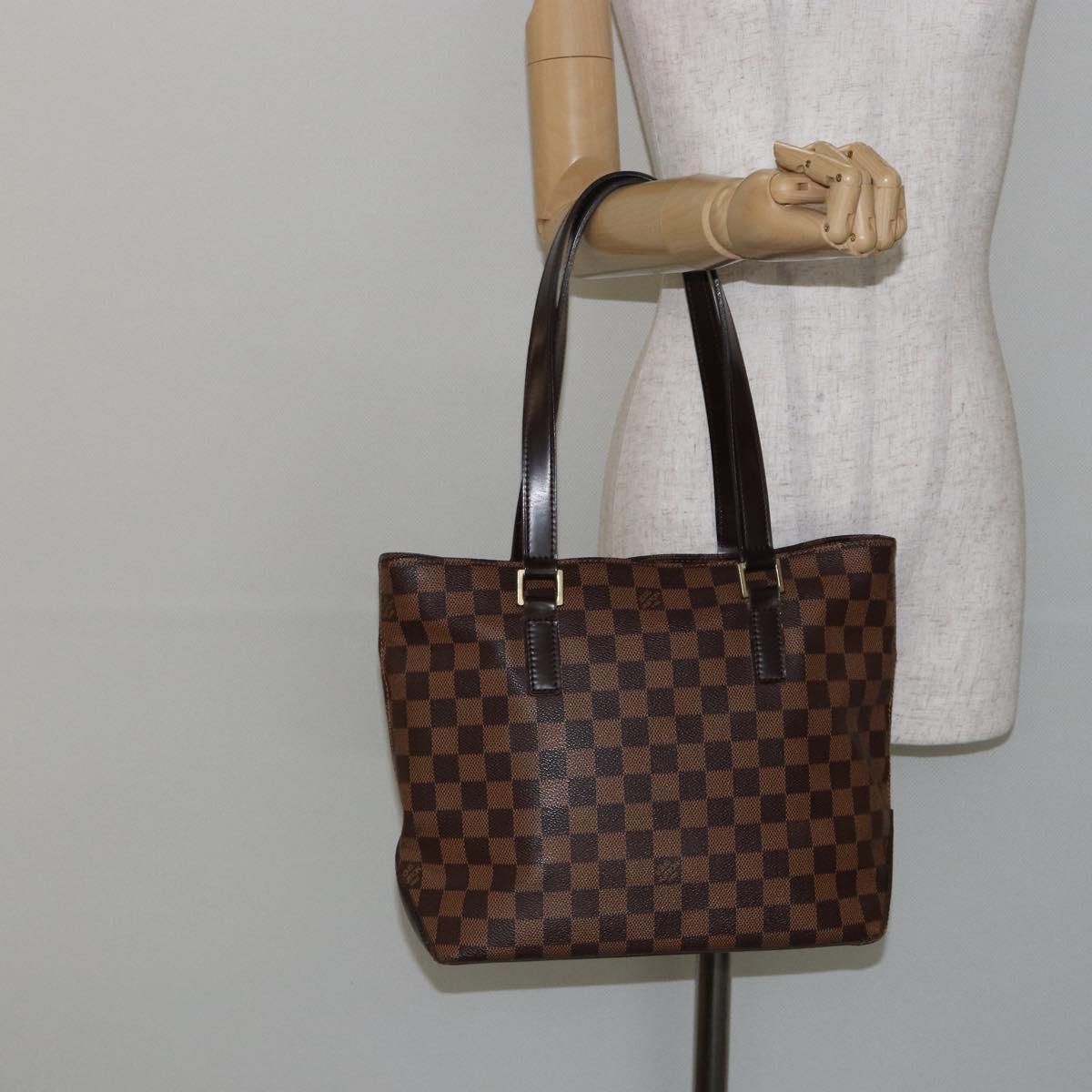 LOUIS VUITTON Damier Ebene Cabas Piano Tote Bag M51148 LV Auth 145837