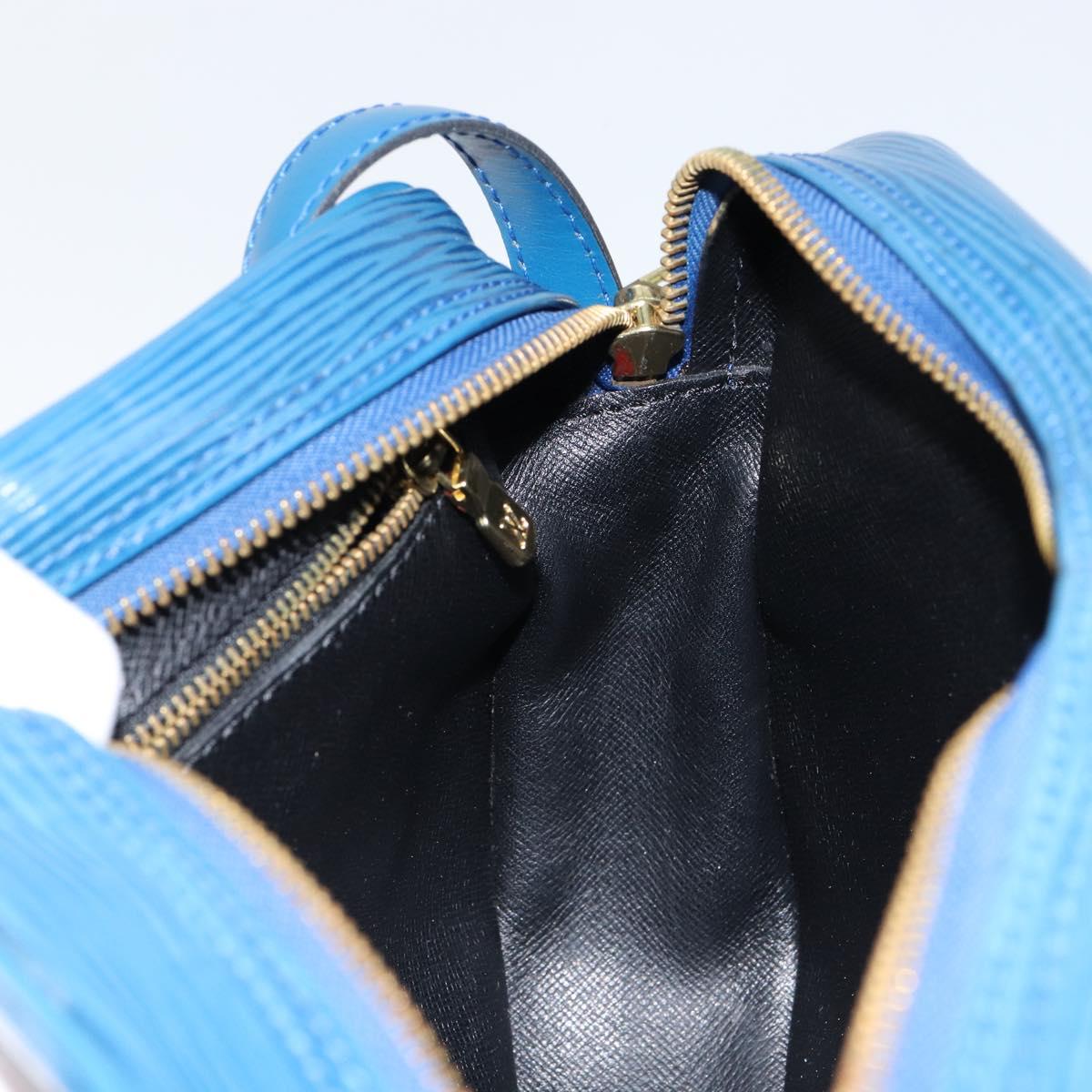 LOUIS VUITTON Epi Jeune Fille MM Shoulder Bag Toledo Blue M52155 LV Auth 145839