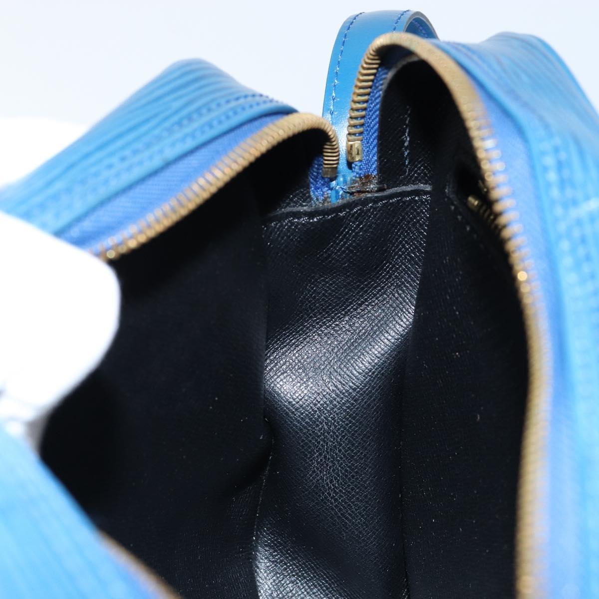 LOUIS VUITTON Epi Jeune Fille MM Shoulder Bag Toledo Blue M52155 LV Auth 145839