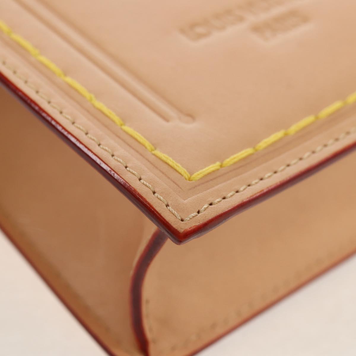 LOUIS VUITTON LV Name Tag XL Clutch Bag Leather Beige M82225 LV Auth 145840SM