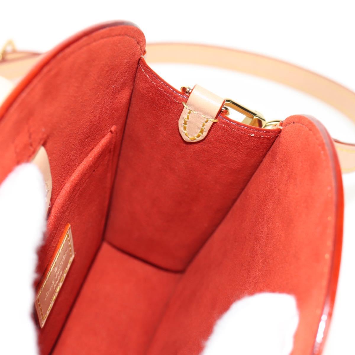 LOUIS VUITTON LV Name Tag XL Clutch Bag Leather Beige M82225 LV Auth 145840SM