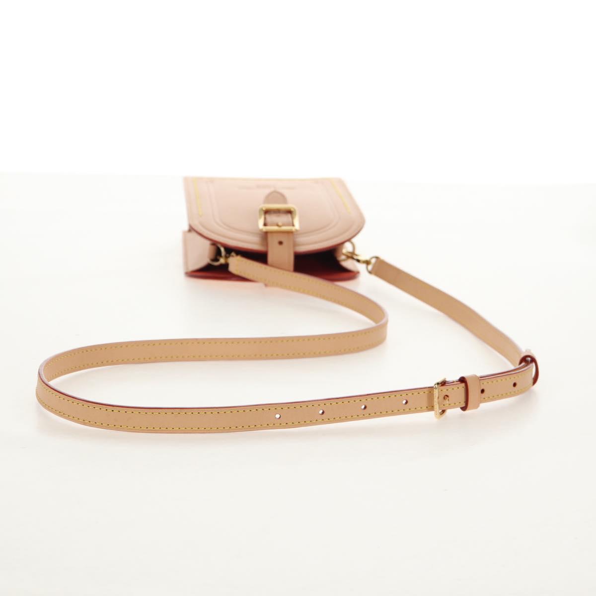 LOUIS VUITTON LV Name Tag XL Clutch Bag Leather Beige M82225 LV Auth 145840SM