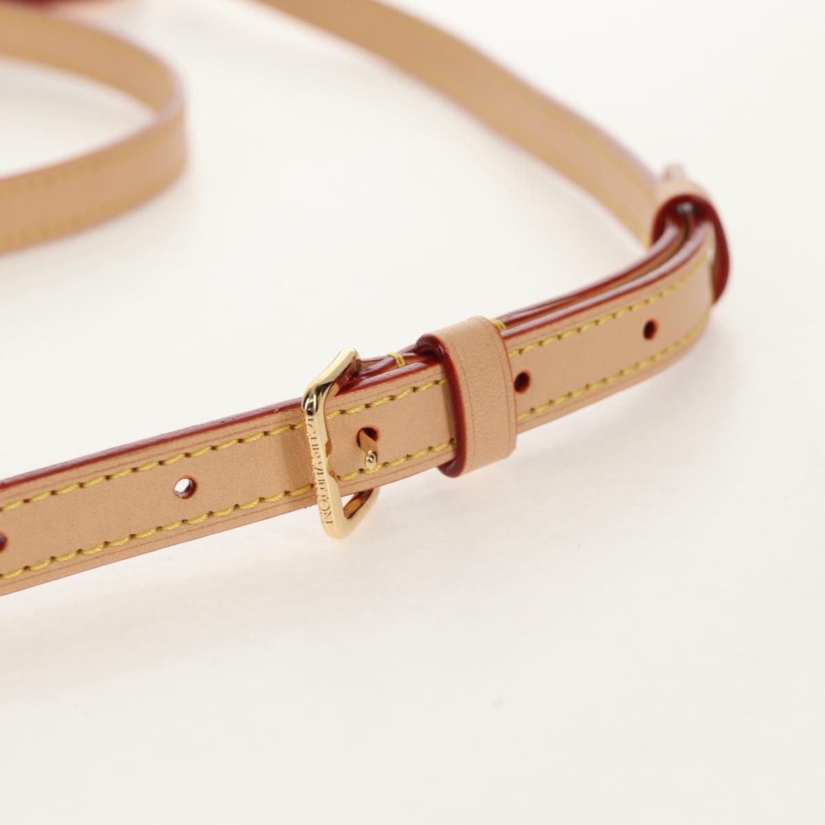 LOUIS VUITTON LV Name Tag XL Clutch Bag Leather Beige M82225 LV Auth 145840SM