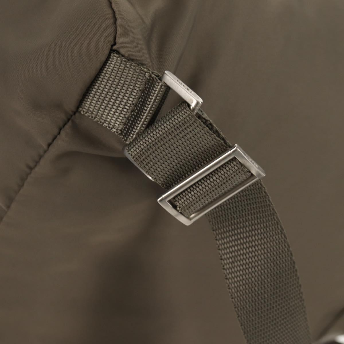 PRADA Backpack Nylon Gray Silver Auth 145848