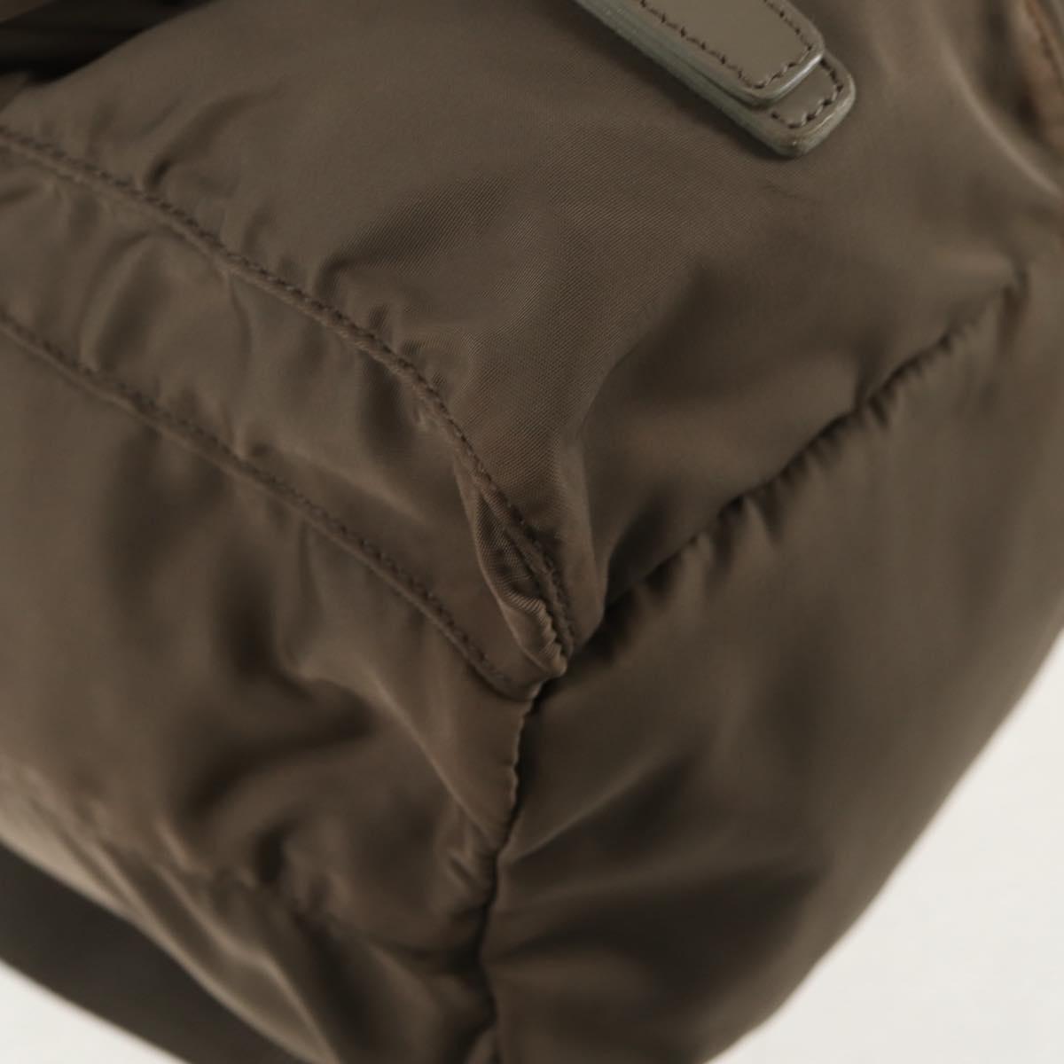 PRADA Backpack Nylon Gray Silver Auth 145848