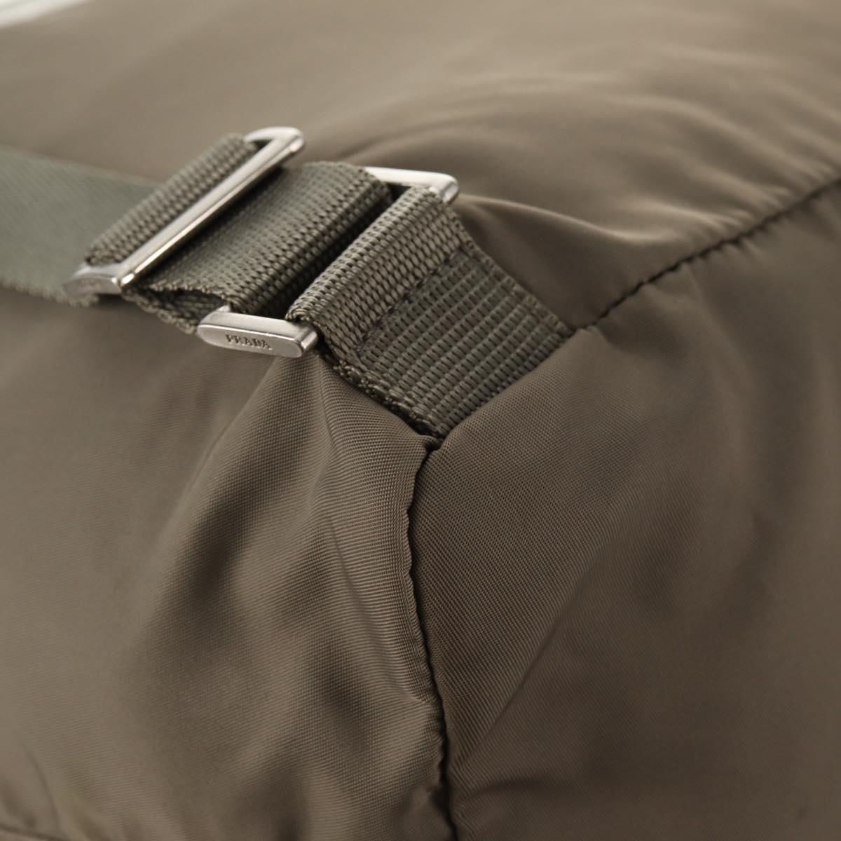 PRADA Backpack Nylon Gray Silver Auth 145848