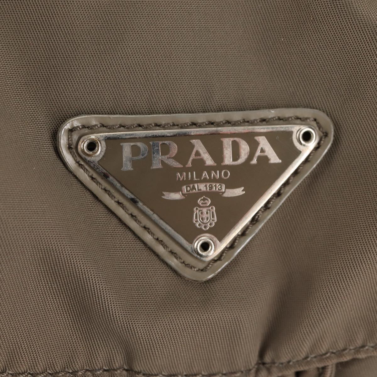 PRADA Backpack Nylon Gray Silver Auth 145848