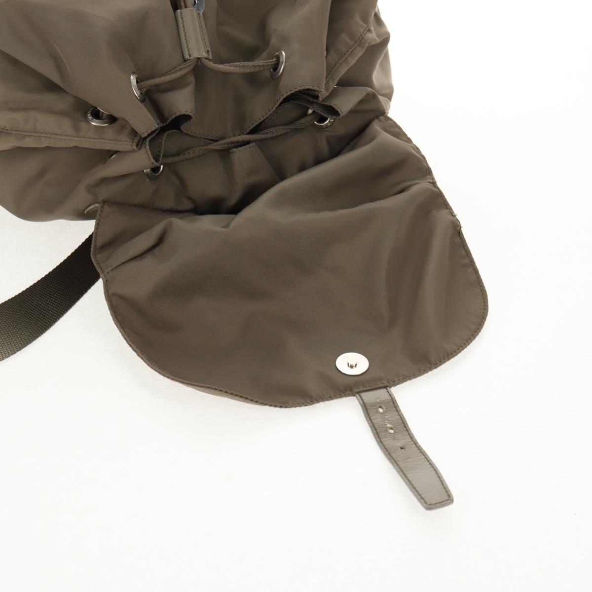PRADA Backpack Nylon Gray Silver Auth 145848