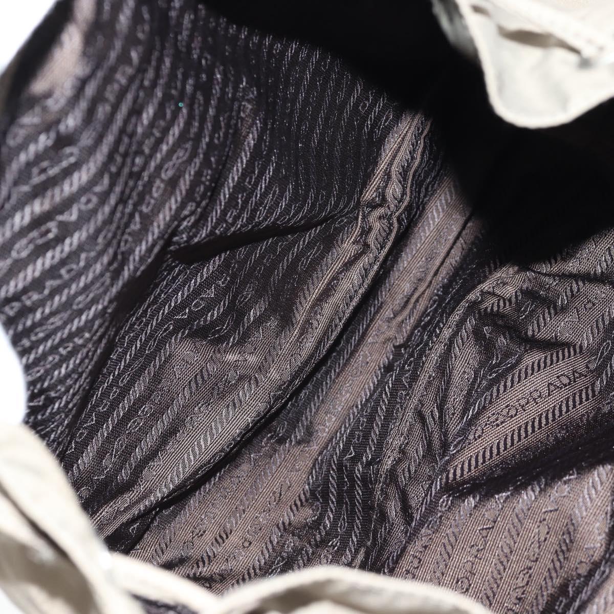 PRADA Backpack Nylon Gray Silver Auth 145848