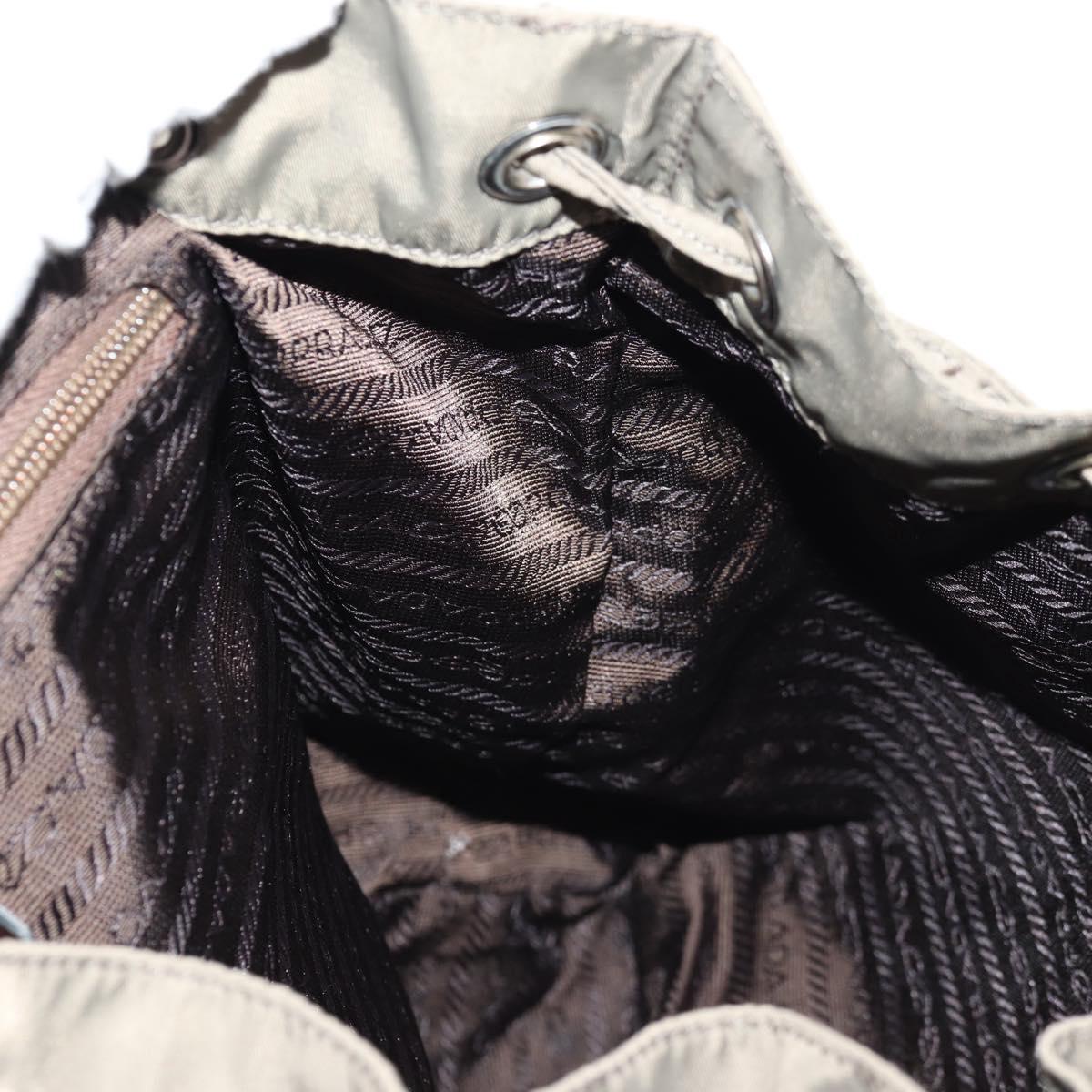 PRADA Backpack Nylon Gray Silver Auth 145848