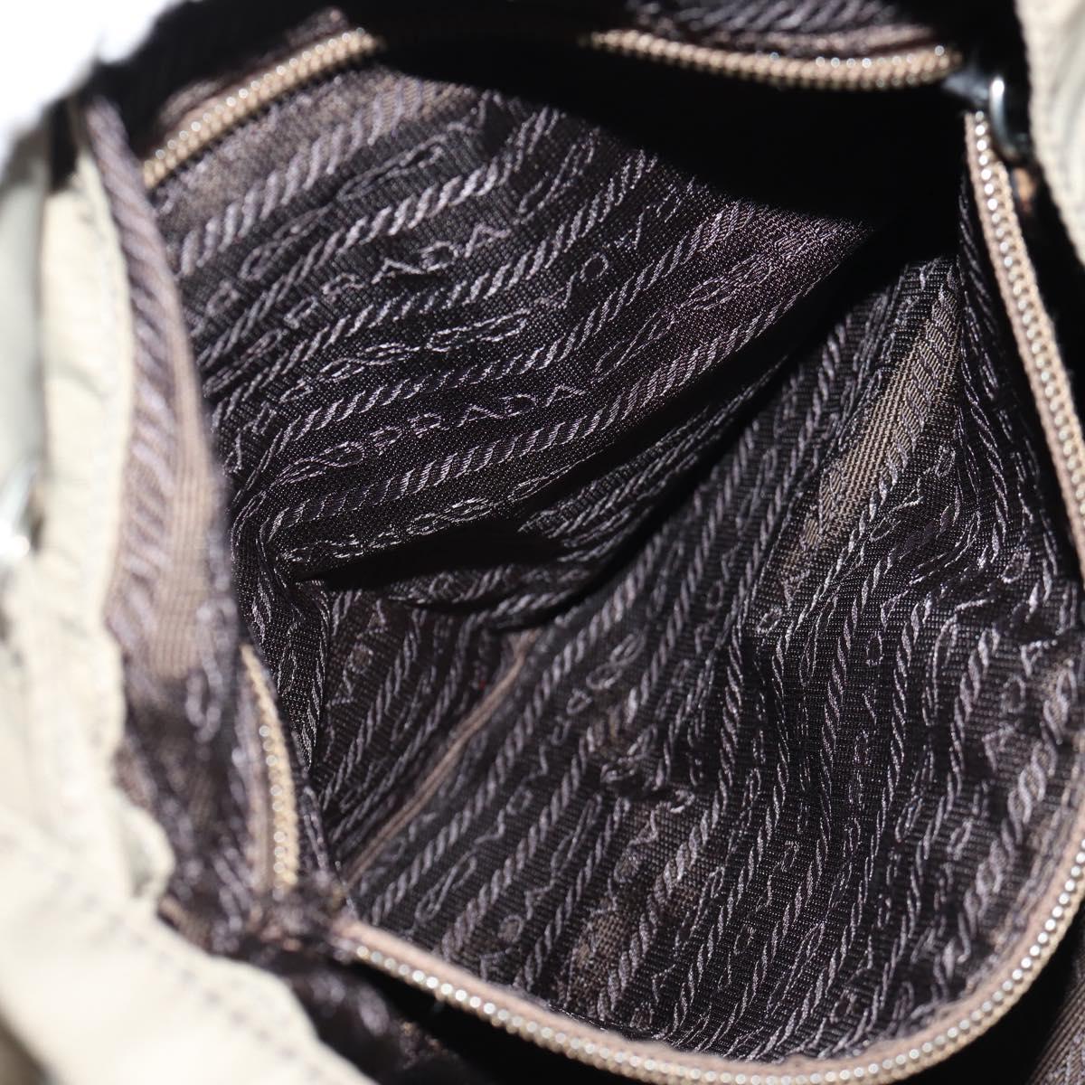 PRADA Backpack Nylon Gray Silver Auth 145848