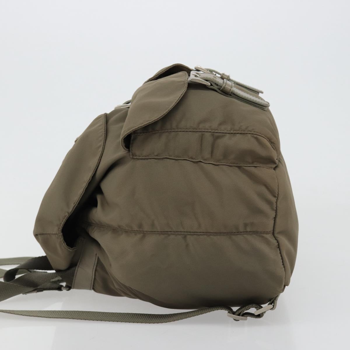 PRADA Backpack Nylon Gray Silver Auth 145848