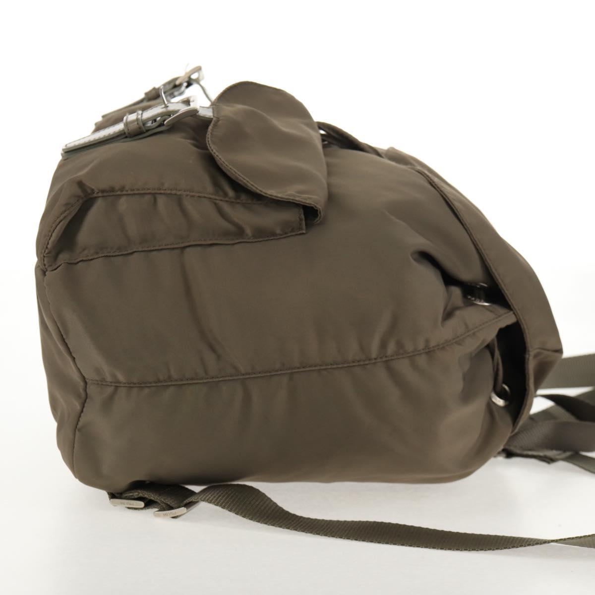 PRADA Backpack Nylon Gray Silver Auth 145848