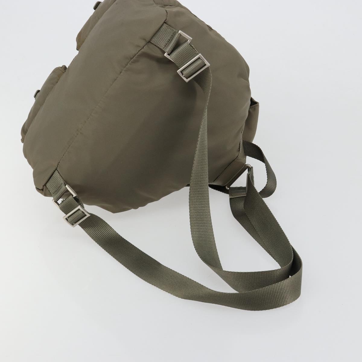 PRADA Backpack Nylon Gray Silver Auth 145848