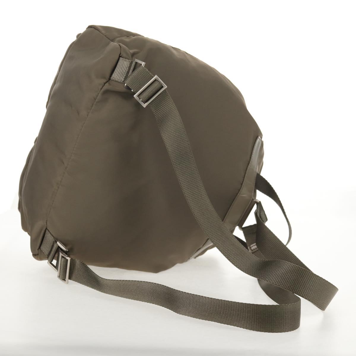PRADA Backpack Nylon Gray Silver Auth 145848