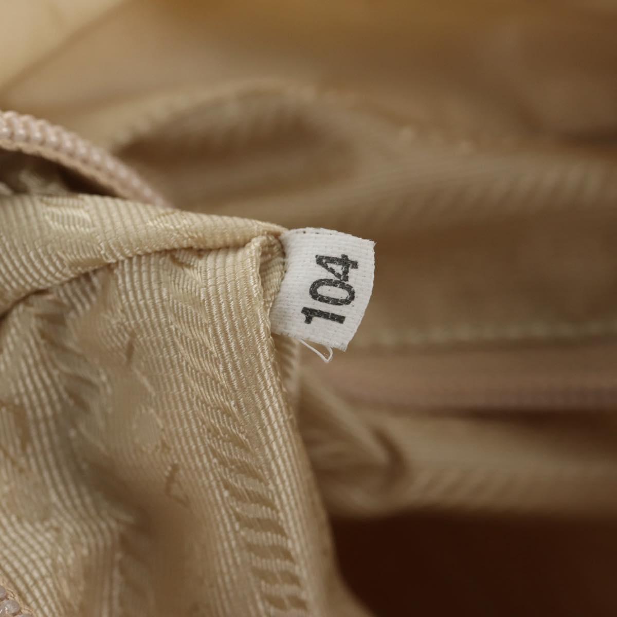 PRADA Backpack Nylon White Silver Auth 145850