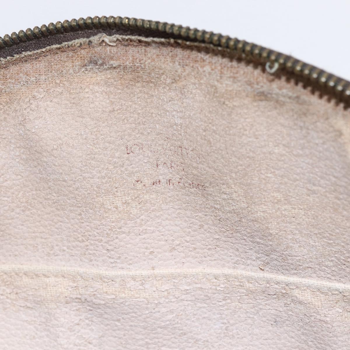 LOUIS VUITTON Monogram Trousse Demi Ronde Cosmetic Pouch M47520 LV Auth 145856