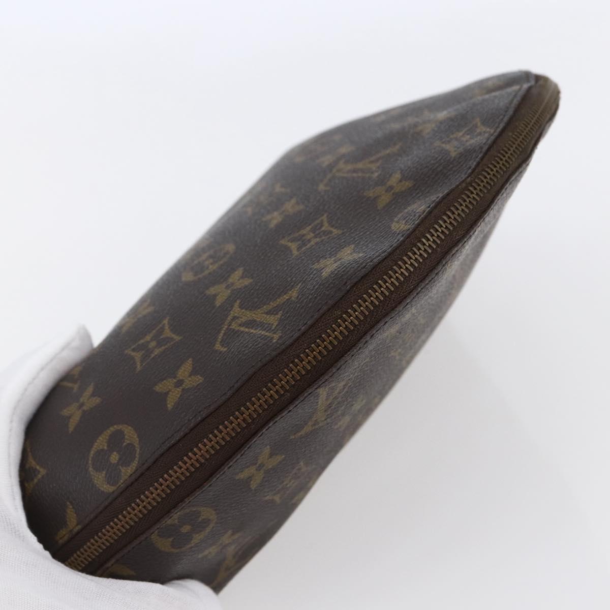 LOUIS VUITTON Monogram Trousse Demi Ronde Cosmetic Pouch M47520 LV Auth 145856