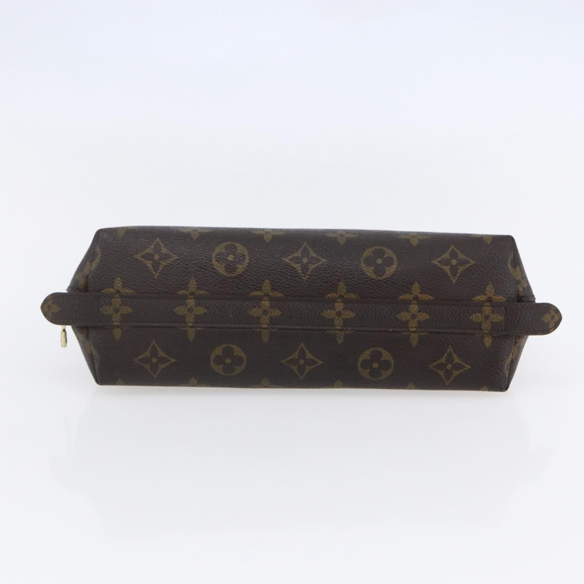 LOUIS VUITTON Monogram Trousse Demi Ronde Cosmetic Pouch M47520 LV Auth 145856