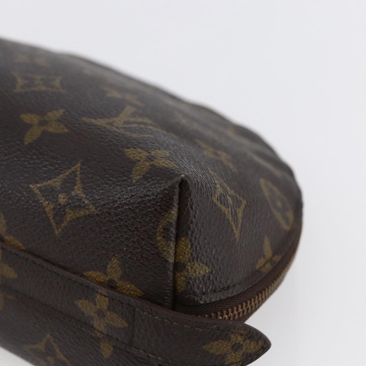 LOUIS VUITTON Monogram Trousse Demi Ronde Cosmetic Pouch M47520 LV Auth 145856
