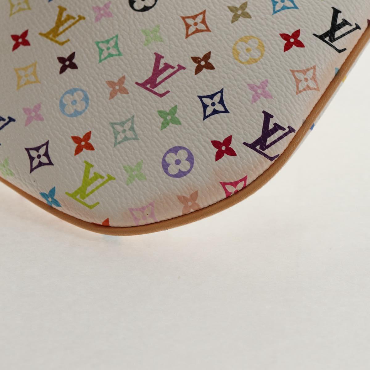 LOUIS VUITTON Monogram Multicolor Pochette GM Pouch White M60027 Auth 145858A
