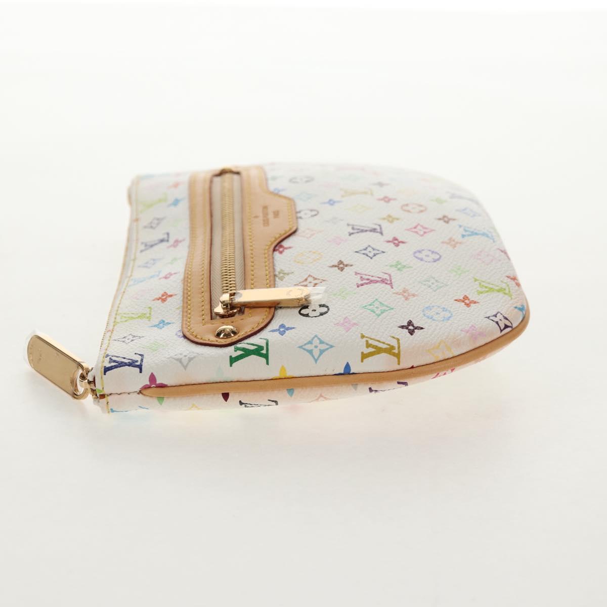 LOUIS VUITTON Monogram Multicolor Pochette GM Pouch White M60027 Auth 145858A