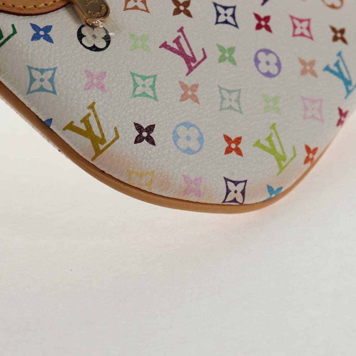 LOUIS VUITTON Monogram Multicolor Pochette GM Pouch White M60027 Auth 145858A