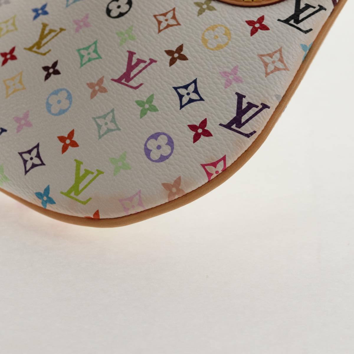 LOUIS VUITTON Monogram Multicolor Pochette GM Pouch White M60027 Auth 145858A