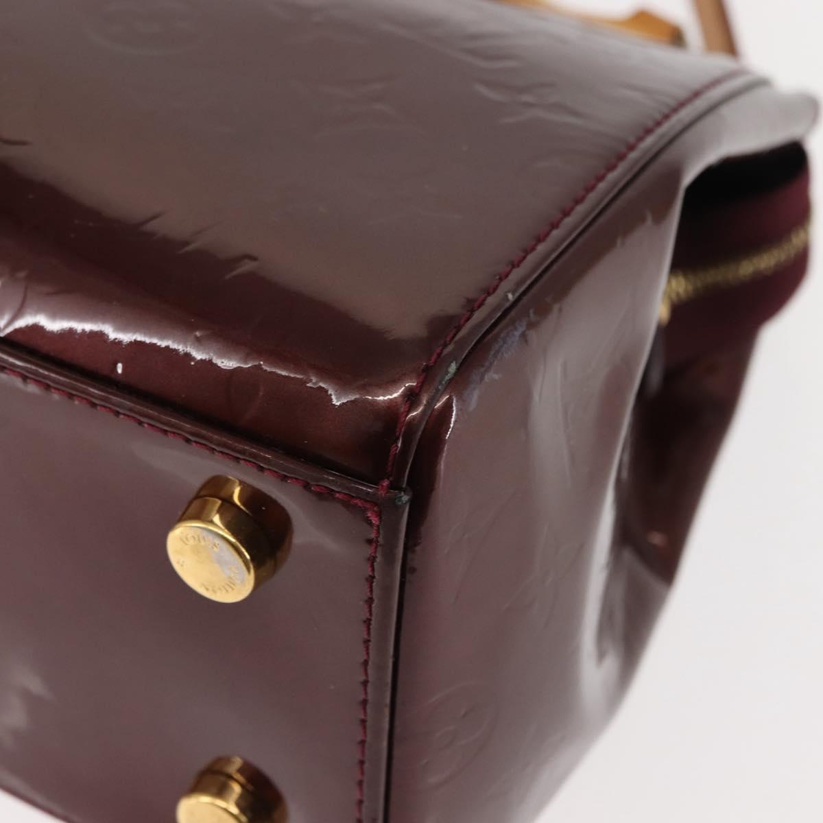 LOUIS VUITTON Vernis Blair MM Hand Bag 2way Rouge M91690 LV Auth 145859