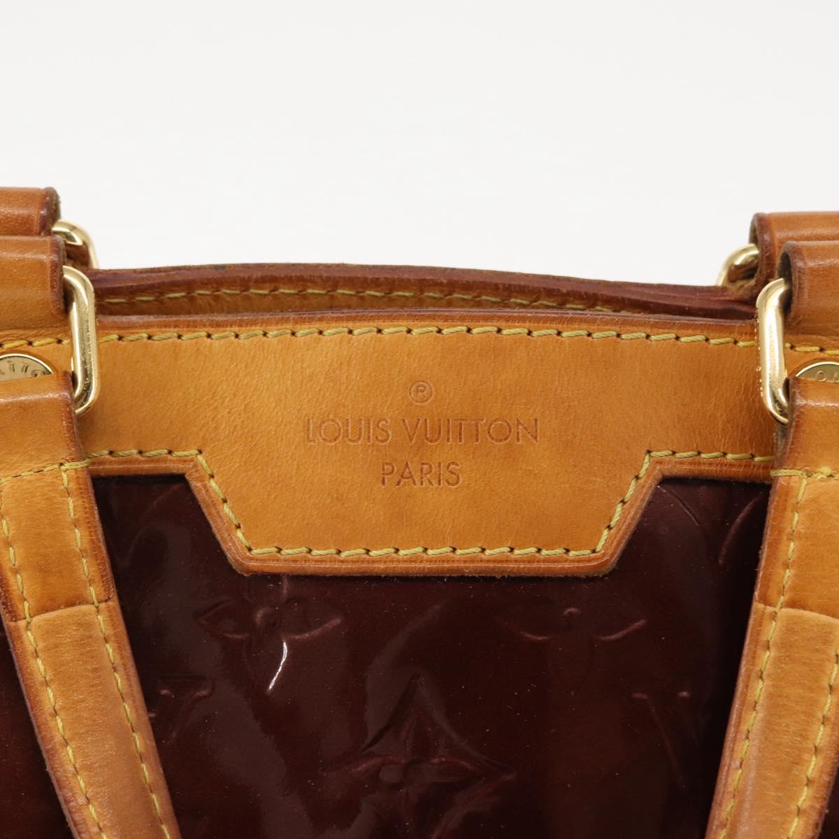 LOUIS VUITTON Vernis Blair MM Hand Bag 2way Rouge M91690 LV Auth 145859