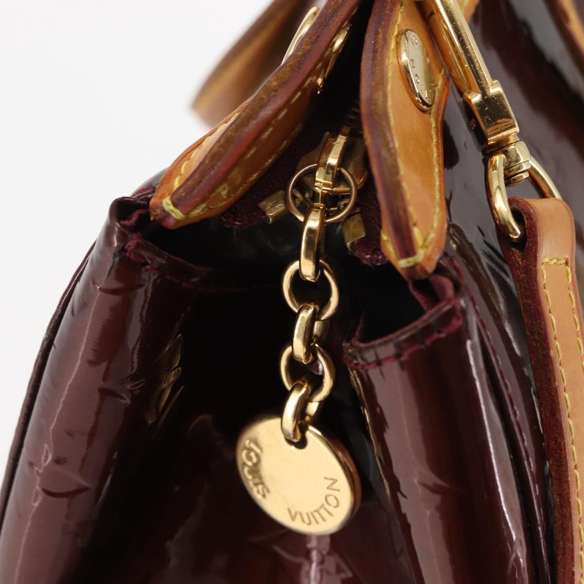 LOUIS VUITTON Vernis Blair MM Hand Bag 2way Rouge M91690 LV Auth 145859