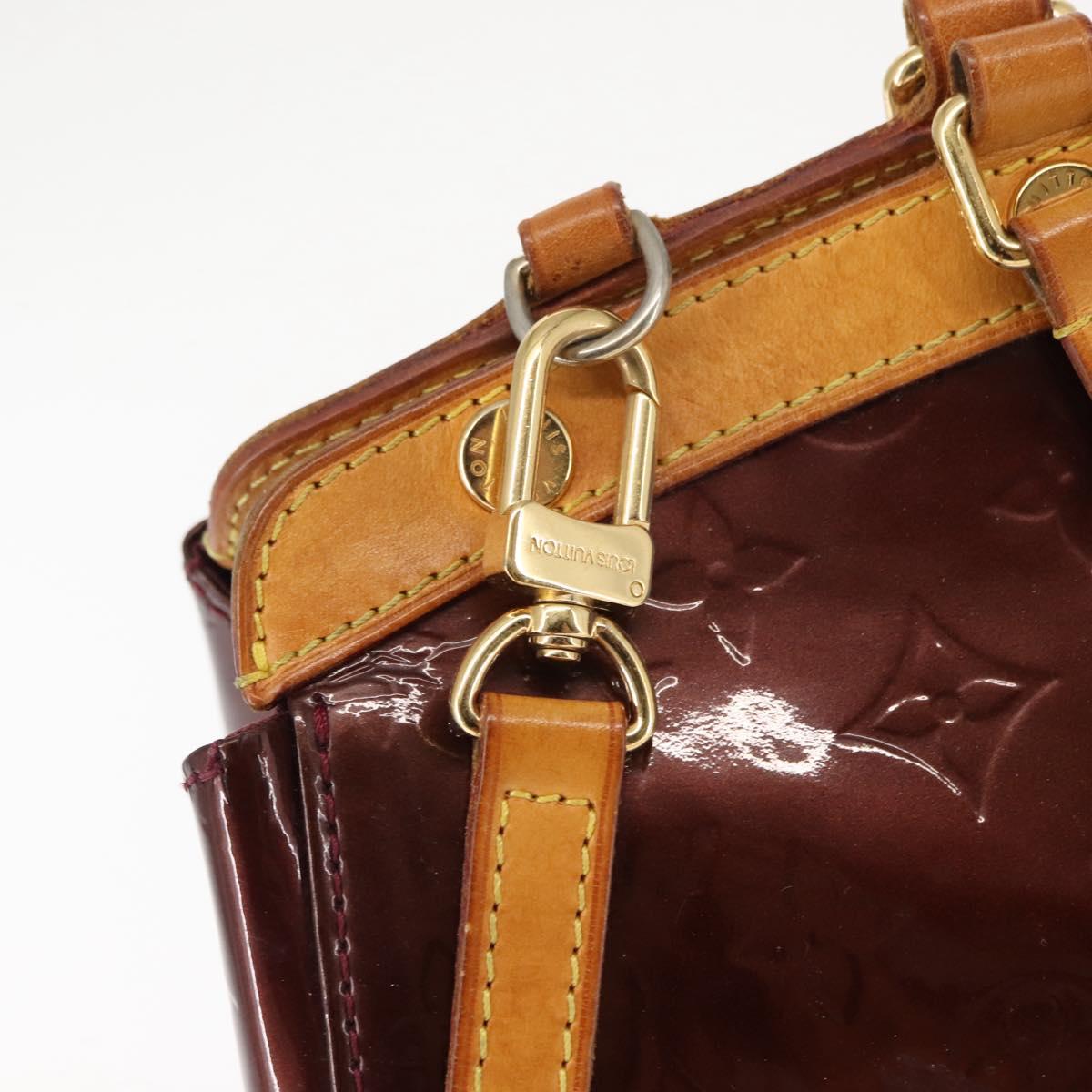 LOUIS VUITTON Vernis Blair MM Hand Bag 2way Rouge M91690 LV Auth 145859