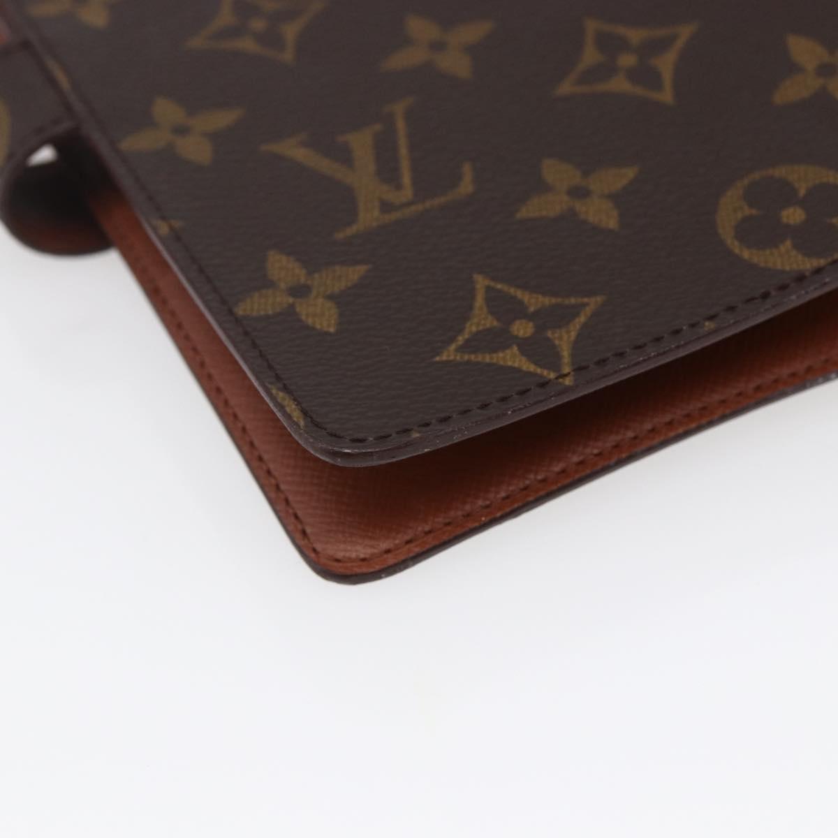 LOUIS VUITTON Monogram Agenda MM Day Planner Cover R20105 LV Auth 145862