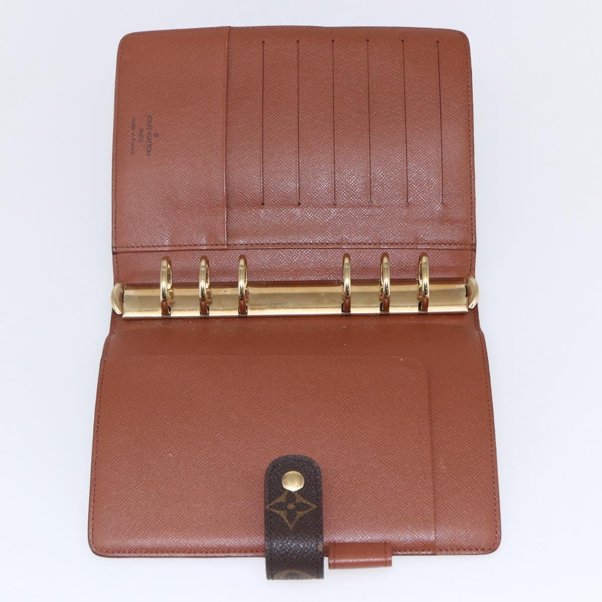 LOUIS VUITTON Monogram Agenda MM Day Planner Cover R20105 LV Auth 145862