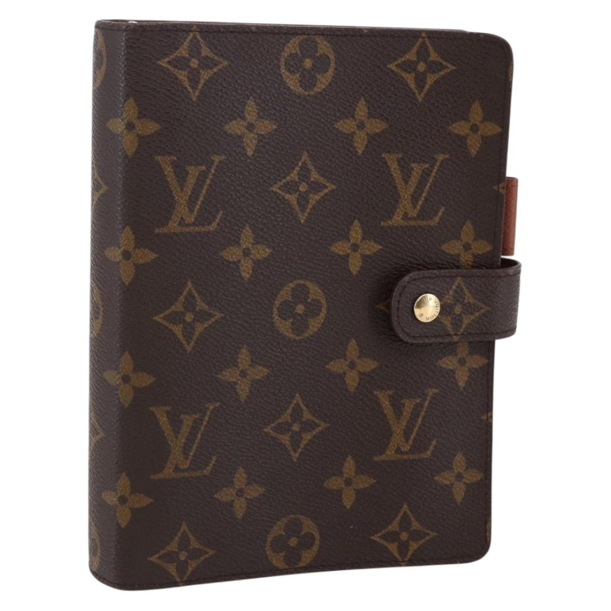 LOUIS VUITTON Monogram Agenda MM Day Planner Cover R20105 LV Auth 145862