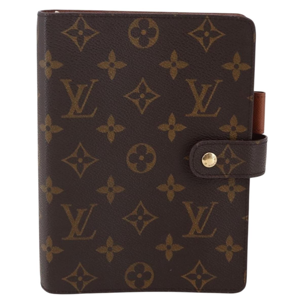 LOUIS VUITTON Monogram Agenda MM Day Planner Cover R20105 LV Auth 145862