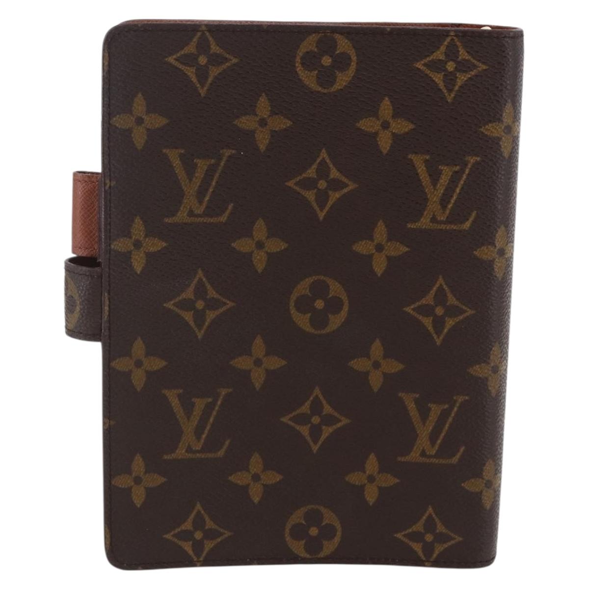LOUIS VUITTON Monogram Agenda MM Day Planner Cover R20105 LV Auth 145862