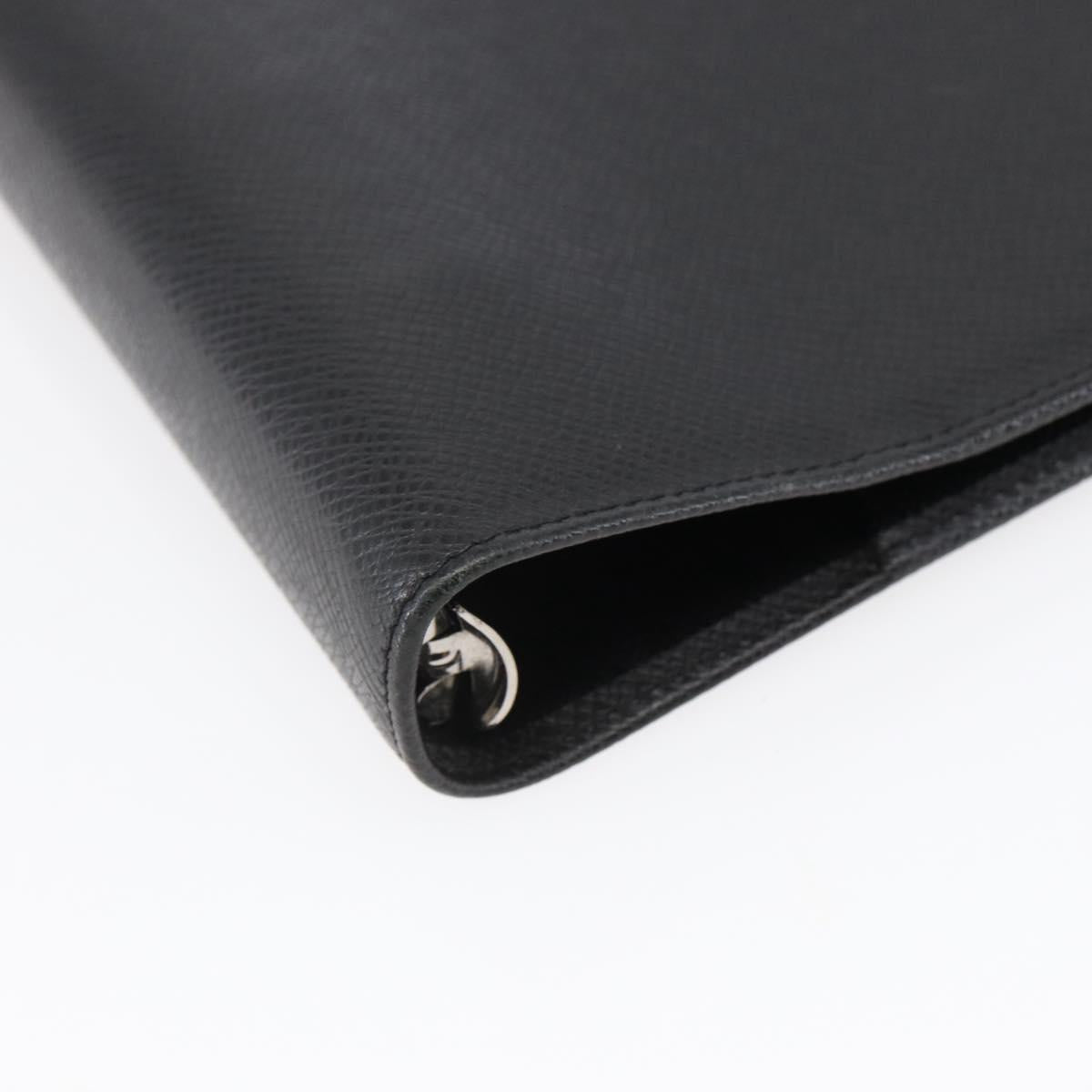 LOUIS VUITTON Taiga Agenda GM Day Planner Cover Black R20232 LV Auth 145864
