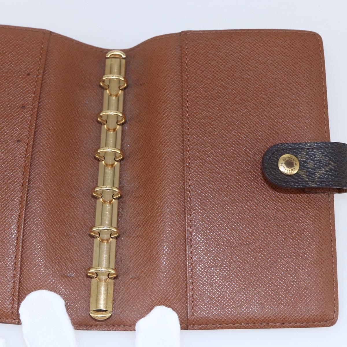 LOUIS VUITTON Monogram Agenda PM Day Planner Cover R20005 LV Auth 145866