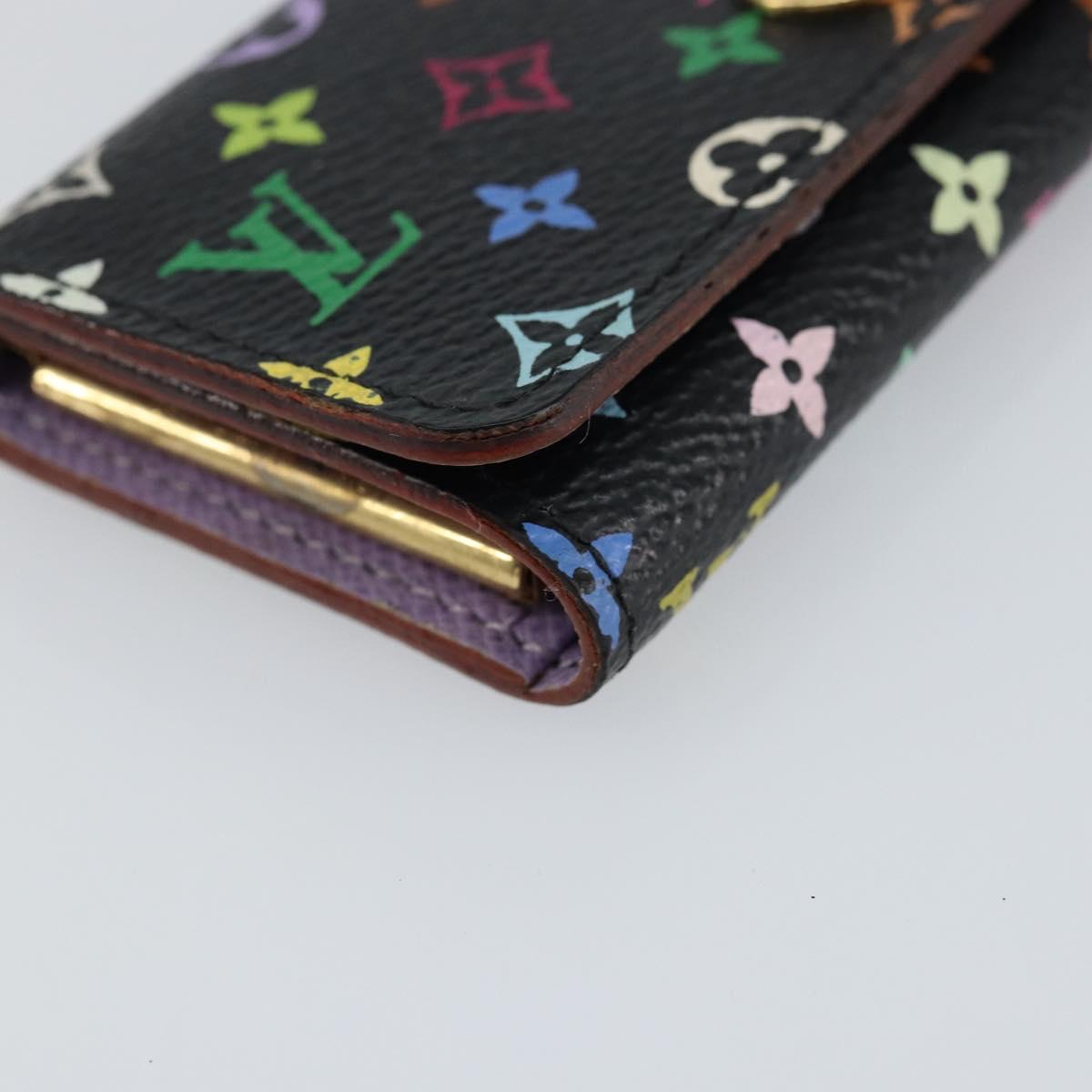 LOUIS VUITTON Monogram Multicolor Multicles 4 Key Case Black M93732 Auth 145870