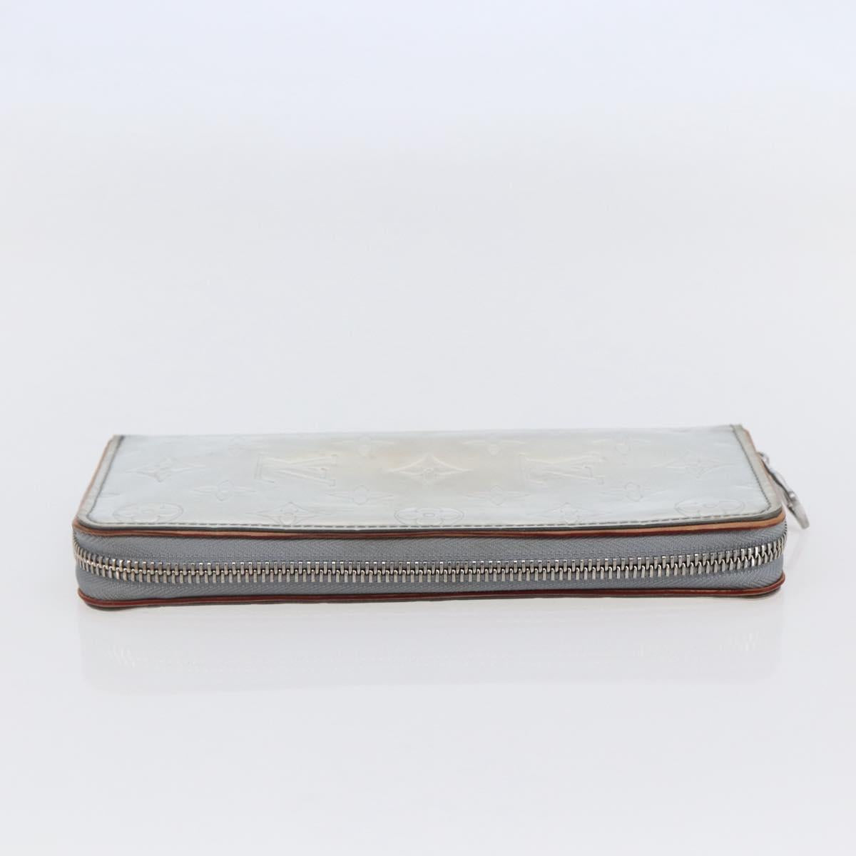 LOUIS VUITTON Mirror Zippy WalletVertical Wallet Silver M80808 Auth 145872