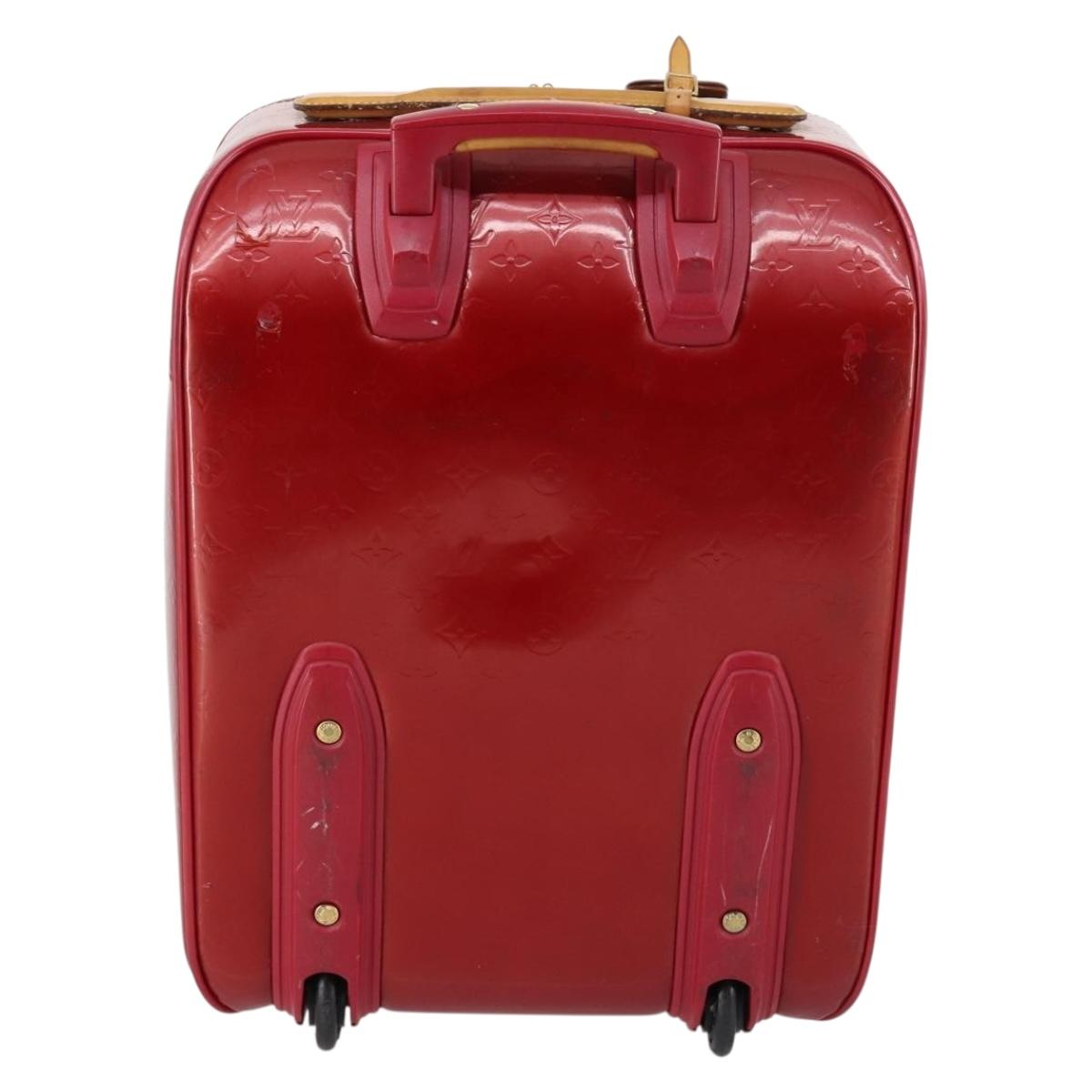 LOUIS VUITTON Monogram Vernis Pegas 45 suitcase Pomme D'amour M91278 Auth 145874
