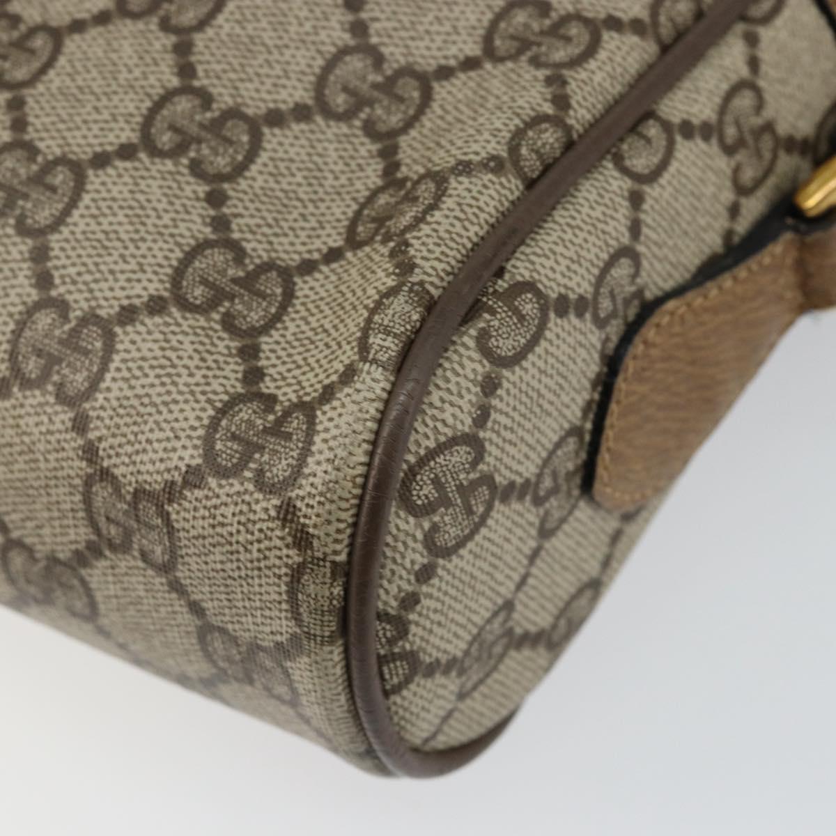 GUCCI GG Supreme Web Sherry Line Bag PVC Beige Gold 56 02 004 Auth 145876