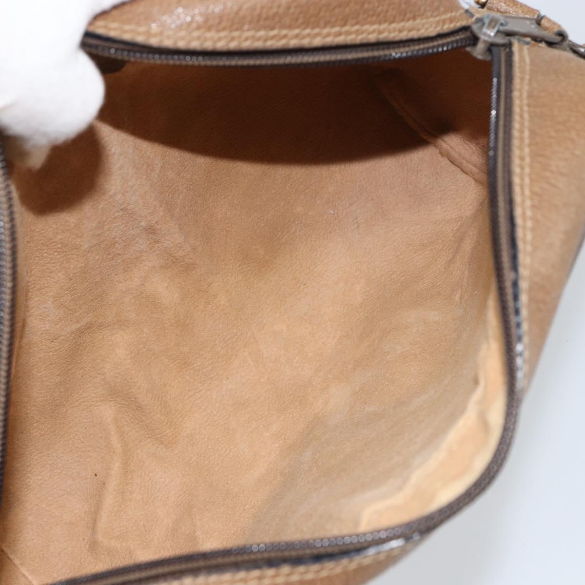 GUCCI GG Supreme Web Sherry Line Bag PVC Beige Gold 56 02 004 Auth 145876