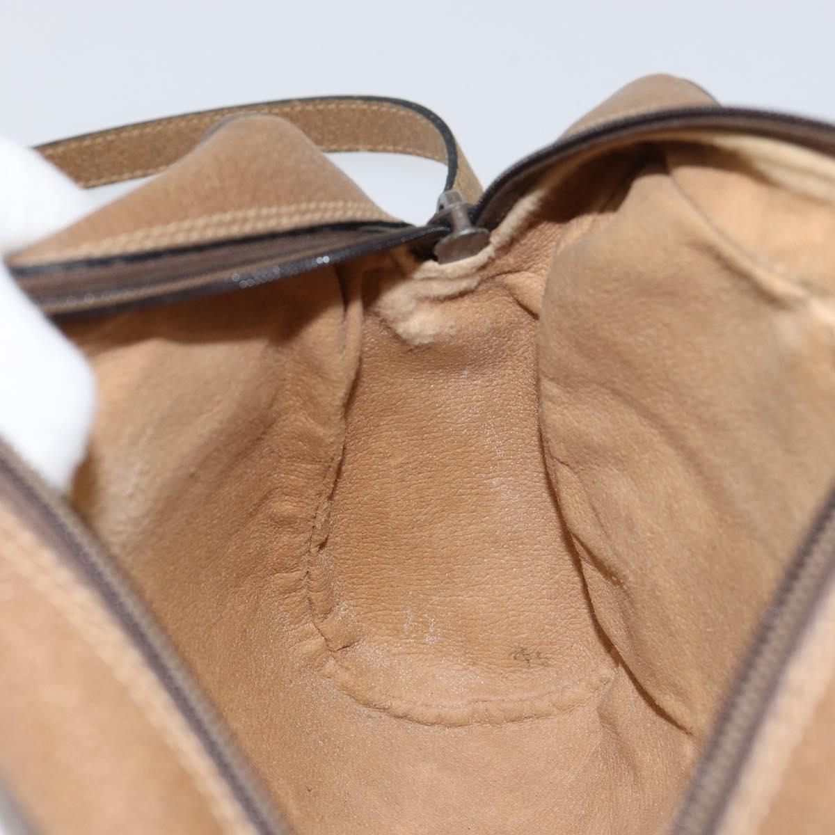 GUCCI GG Supreme Web Sherry Line Bag PVC Beige Gold 56 02 004 Auth 145876